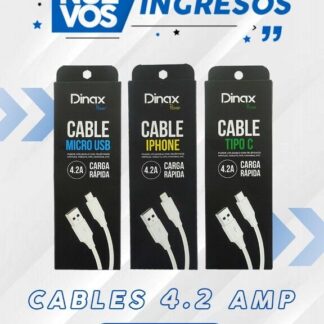 CABLE USB DINAX POWER IPHONE  4.2A 1M