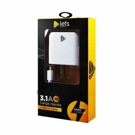 CARGADOR 220V. LETS V8 3.1AMP. (1 USB CON CABLE)