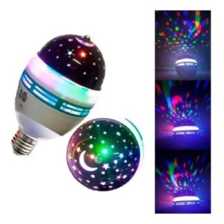 FOCO GIRATORIO LED DE COLORES CON ESTRELLAS ONLY