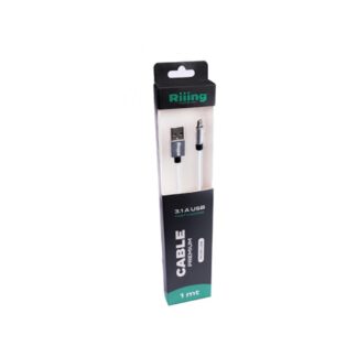 CABLE USB RIIING MICRO USB V8  3.1 AMP 1MT