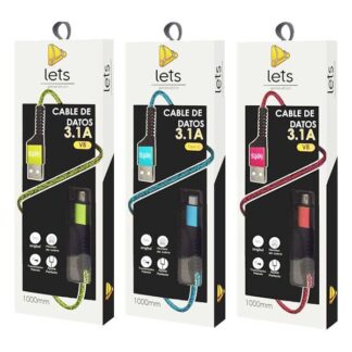 CABLE USB LETS V8 3.1AMP
