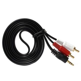 CABLE PLUG DE 3.5 A 2 RCA  1.5 MT AV