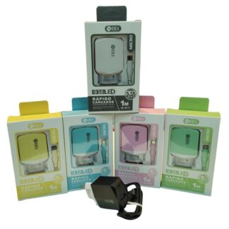 CARGADOR 220V. IBEK V8 5.1 AMP. IB-5012 (1 USB + CABLE)