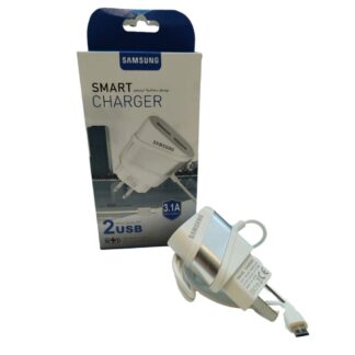 CARGADOR 220V. SAMSUNG ORIGINAL V8 3.1 AMP. (2USB CON CABLE)