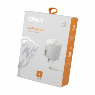 CARGADOR 220V. ONLY V8 4.4 AMP. (2USB + CABLE)
