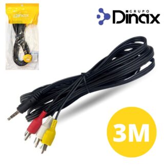 CABLE RCA AUDIO Y VIDEO DINAX 3 MT (DX-35RCA3)