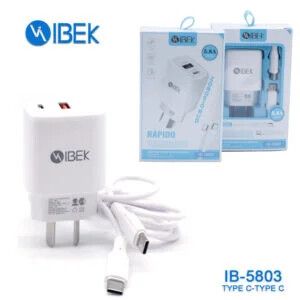 CARGADOR 220V. IBEK TC A TC 5.8AMP. IB-5803 (1 USB Y TIPO C)
