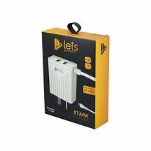 CARGADOR  220V. LETS TIPO C 4.4AMP. (2 USB + CABLE )