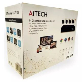 KIT 4 CAMARAS DE SEGURIDAD AITECH (AICR020142B)