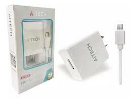 CARGADOR 220V. AITECH V8 2.1AMP. (1USB +CABLE)