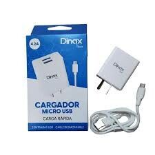 CARGADOR 220V. DINAX V8 4.2AMP. (2USB + CABLE)