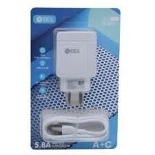 CARGADOR 220V. IBEK TIPO C 4.8 AMP. BLISTER IB-4810 (2 USB + CABLE)