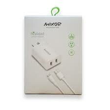 CARGADOR 220V. MIXOR REALIDAD TIPO C 4.4AMP. (2 USB + CABLE)