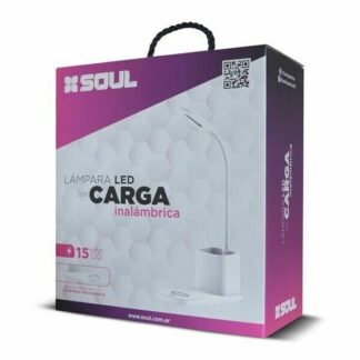 LAMPARA LED CON CARGA INALAMBRICA SOUL DE ESCRITORIO 15W