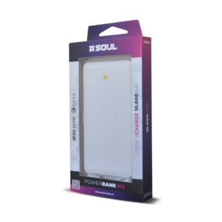 POWER BANK SOUL M3 10.000 mAh SUPER CHARGE (PD 22.5W PUERTO USB Y TIPO C)