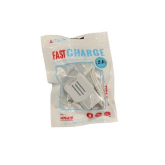CARGADOR 220V AITECH TIPO C 2.1 AMP 1 USB CON CABLE (BOLSA)