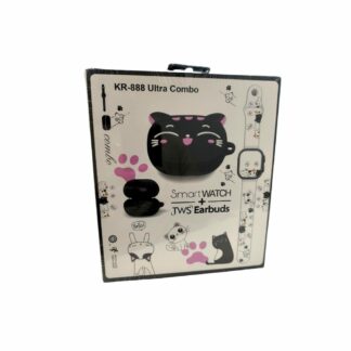 RELOJ SMART WATCH + AURICULAR INALAMBRICO KR-888 ULTRA COMBO GATO