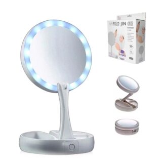 ESPEJO LED PLEGABLE / DOBLE CARA (JG-988 )