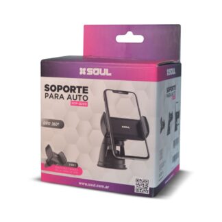 SOPORTE CELULAR SOUL PARA AUTO 2 EN 1 GIRO 360 Q200