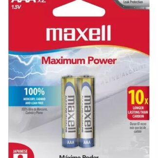 PILA ALCALINA MAXELL AAA LR3 (X2 UNID)