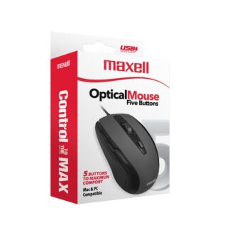 MOUSE USB MAXELL OPTICAL MOUSE 5 BOTONES (MORWR-105)