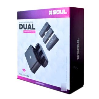 MICROFONO SOUL CORBATERO DUAL TIPO C + IPHONE CON BASE DE CARGA (MIC-CDUAL)