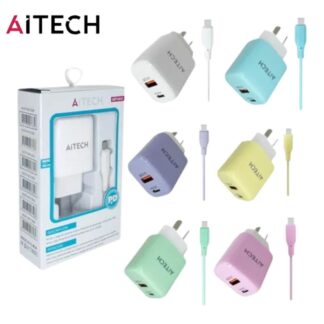 CARGADOR 220V. AITECH TURBO V8 3AMP.AICP140130 (1USB+1USB-C)