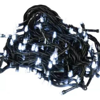 LUCES NAVIDAD ARROZ X100 (BLANCO CON CABLE VERDE)