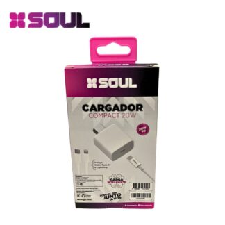 CARGADOR 220V. SOUL COMPACT 20W. TIPO C A IPHONE