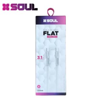 CABLE USB SOUL FLAT TIPO C A TIPO C 3.1AMP.