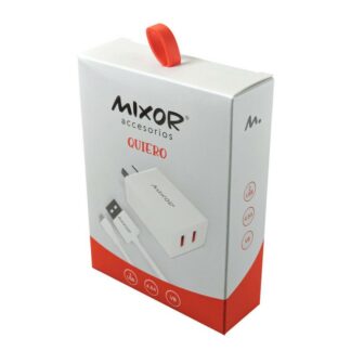 CARGADOR 220V. MIXOR QUIERO TIPO C 5.1 AMP. (2 USB + CABLE)