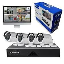 KIT 4 CAMARAS DE SEGURIDAD CON DVR JORTAN