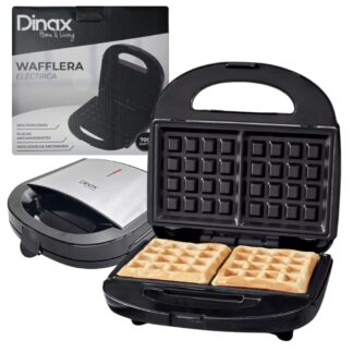 WAFFLERA ELECTRICA DINAX  DOS PORCIONES 700W (SANSM700SB02)
