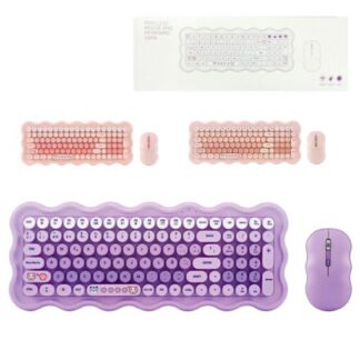 COMBO TECLADO Y MOUSE INALAMBRICO VOLADOS SW98 (COLORES PASTEL)