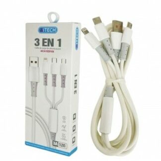 CABLE USB AITECH 3 EN 1 (V8/IPHONE/TIPO C) (AICA182910X)