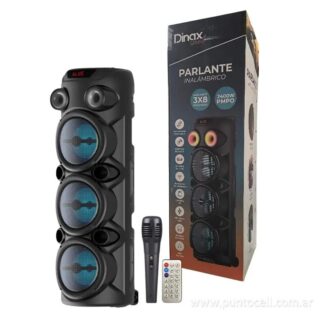 PARLANTE BTH DINAX CON MICROFONO 3*8'' 2400W (DX-BLUPAR32)
