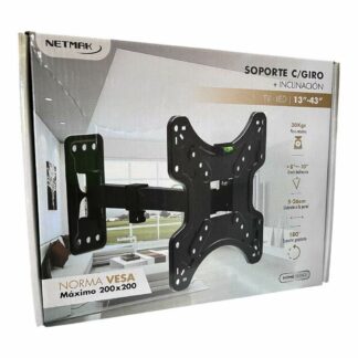 SOPORTE TV GIRATORIO NETMAK CON BRAZO ARTICULADO 13'' A 43'' (NM-ST35)
