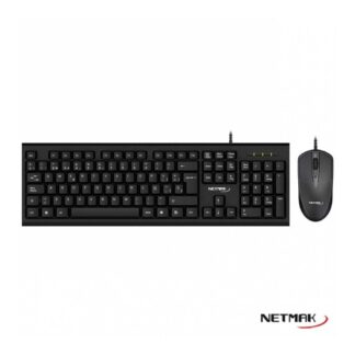 COMBO TECLADO Y MOUSE USB NETMAK (NM-K340)