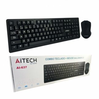 COMBO TECLADO Y MOUSE AITECH INALAMBRICO AI-637 (AITM010204M)