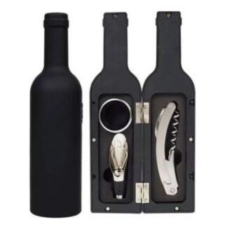 SET DE DESCORCHADOR DE VINOS  FORMA BOTELLA (MODS-790)