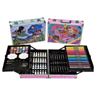 SET DE ARTE PREMIUM INFANTIL CON MALETIN DE METAL 132 PIEZAS